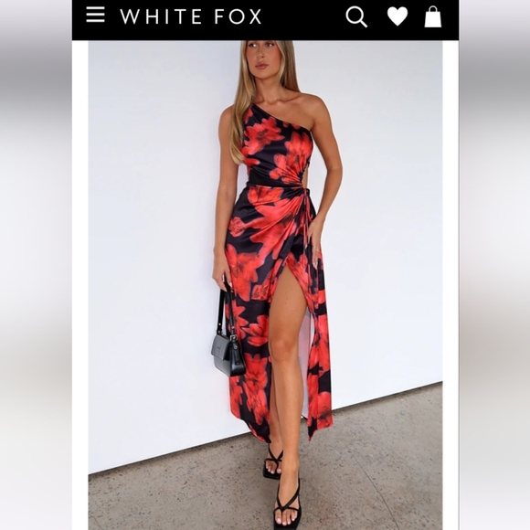 WHITEFOX Formal Slit Wrap Dress - Picture 1 of 4